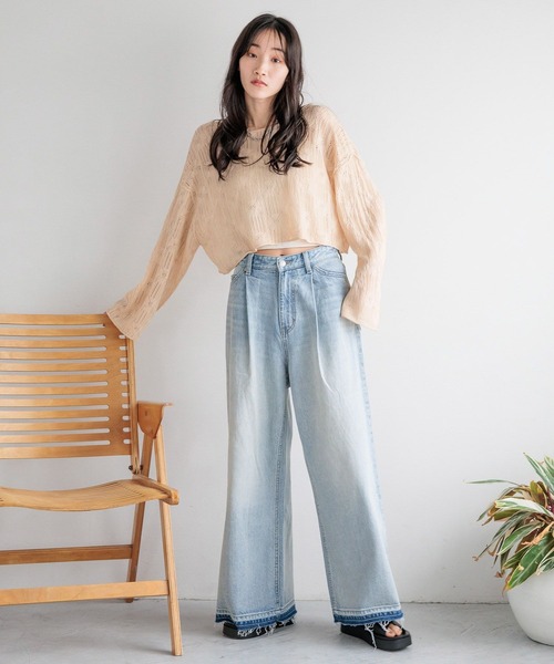 LOWRYS FARM（ローリーズファーム）の「スカシドルマンニット