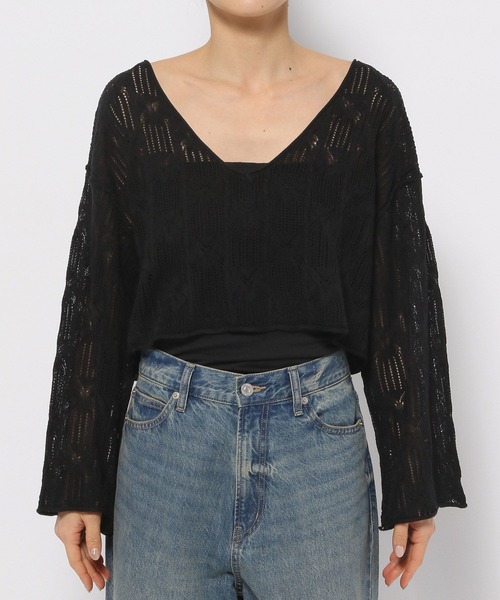 LOWRYS FARM（ローリーズファーム）の「スカシドルマンニット８Ｓ 114168（ニット/セーター・レディース・ブルー/アイボリー/ブラック/ブルー系その他・FREE）」の22枚目の写真