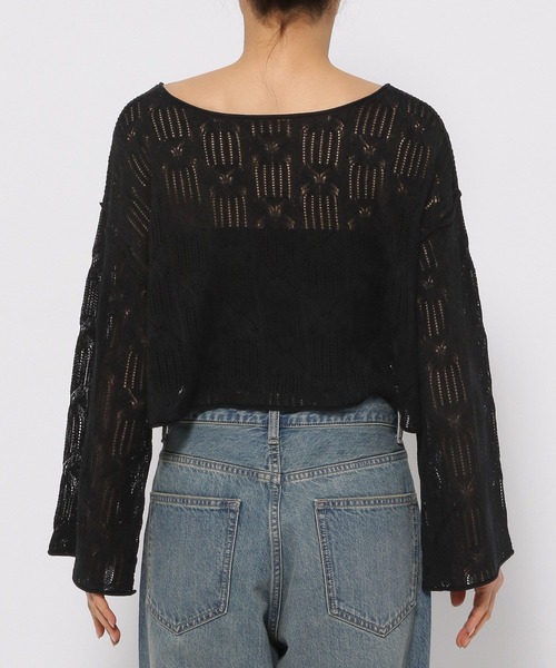 LOWRYS FARM（ローリーズファーム）の「スカシドルマンニット８Ｓ 114168（ニット/セーター・レディース・ブルー/アイボリー/ブラック/ブルー系その他・FREE）」の20枚目の写真