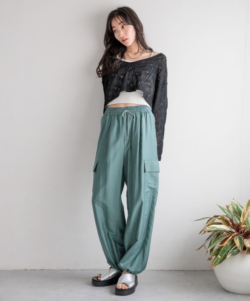 LOWRYS FARM（ローリーズファーム）の「スカシドルマンニット８Ｓ 114168（ニット/セーター・レディース・ブルー/アイボリー/ブラック/ブルー系その他・FREE）」の12枚目の写真