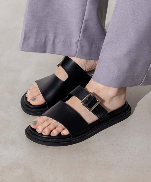 MOHI（モヒ）の「ＭＯＨＩフラットサンダル（サンダル・レディース・オフホワイト/ブラック・37/38）」の8枚目の写真