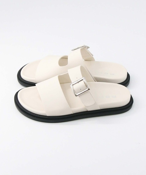 MOHI（モヒ）の「ＭＯＨＩフラットサンダル（サンダル・レディース・オフホワイト/ブラック・37/38）」の14枚目の写真