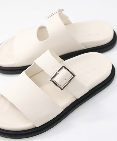 MOHI（モヒ）の「ＭＯＨＩフラットサンダル（サンダル・レディース・オフホワイト/ブラック・37/38）」の18枚目の写真