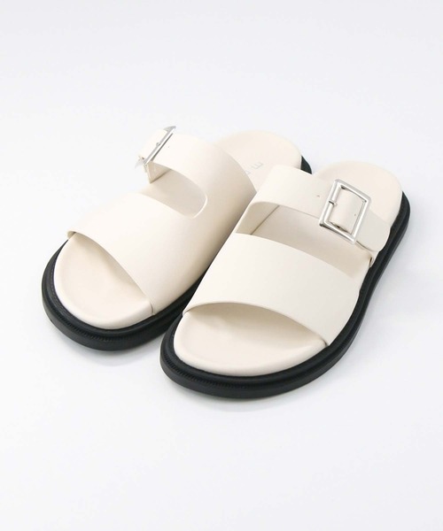 MOHI（モヒ）の「ＭＯＨＩフラットサンダル（サンダル・レディース・オフホワイト/ブラック・37/38）」の12枚目の写真