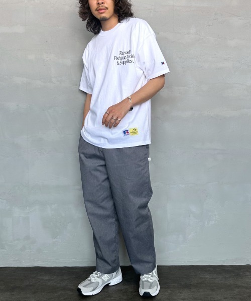 Russell Athletic（ラッセルアスレティック）の「[RUSSELL×GARY YAMAMOTO/ラッセル×ゲーリーヤマモト] バックプリント ショートスリーブTシャツ（Tシャツ/カットソー・レディース・ホワイト/ブラック・M/L）」の6枚目の写真