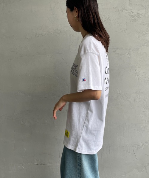 Russell Athletic（ラッセルアスレティック）の「[RUSSELL×GARY YAMAMOTO/ラッセル×ゲーリーヤマモト] バックプリント ショートスリーブTシャツ（Tシャツ/カットソー・レディース・ホワイト/ブラック・M/L）」の11枚目の写真