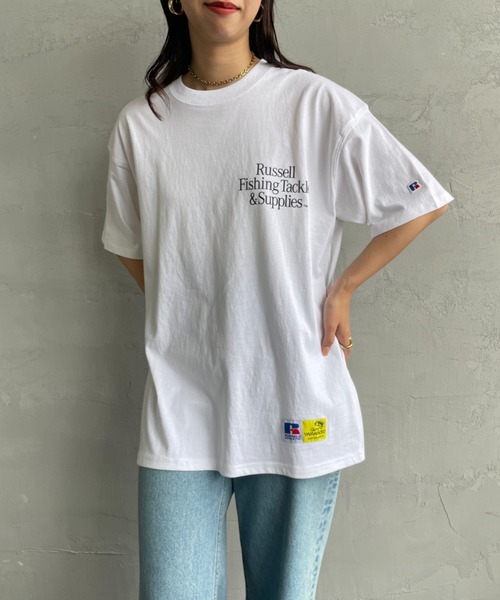 Russell Athletic（ラッセルアスレティック）の「[RUSSELL×GARY YAMAMOTO/ラッセル×ゲーリーヤマモト] バックプリント ショートスリーブTシャツ（Tシャツ/カットソー・レディース・ホワイト/ブラック・M/L）」の13枚目の写真