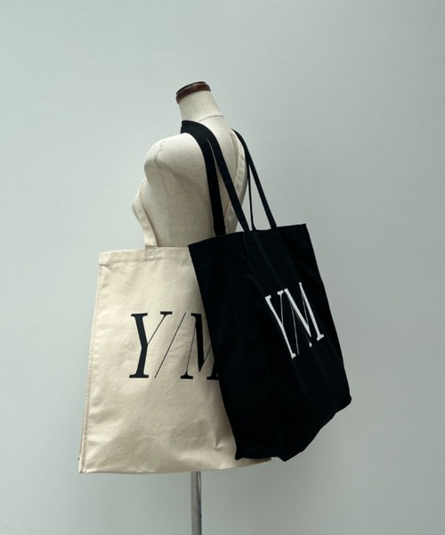 y/m（イム）の「y/mマチ付きトートBAG（トートバッグ・レディース・オフホワイト/ブラック・FREE）」の5枚目の写真