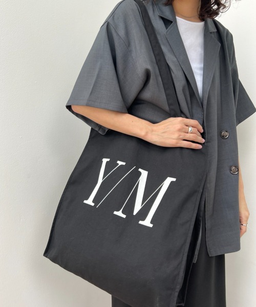 y/m（イム）の「y/mマチ付きトートBAG（トートバッグ・レディース・オフホワイト/ブラック・FREE）」の7枚目の写真