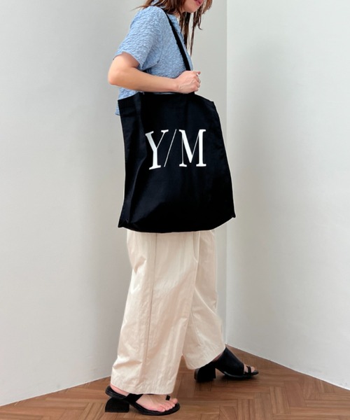 y/m（イム）の「y/mマチ付きトートBAG（トートバッグ・レディース・オフホワイト/ブラック・FREE）」の9枚目の写真