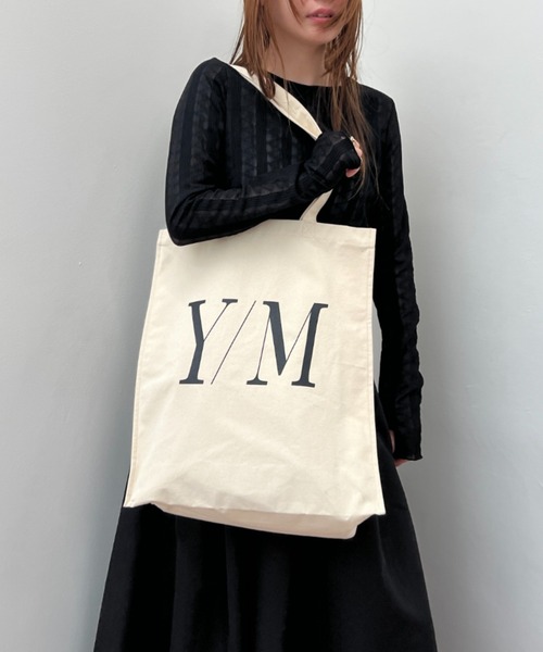 y/m（イム）の「y/mマチ付きトートBAG（トートバッグ・レディース・オフホワイト/ブラック・FREE）」の11枚目の写真