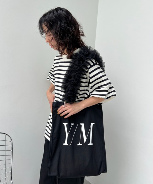 y/m（イム）の「y/mマチ付きトートBAG（トートバッグ・レディース・オフホワイト/ブラック・FREE）」の15枚目の写真