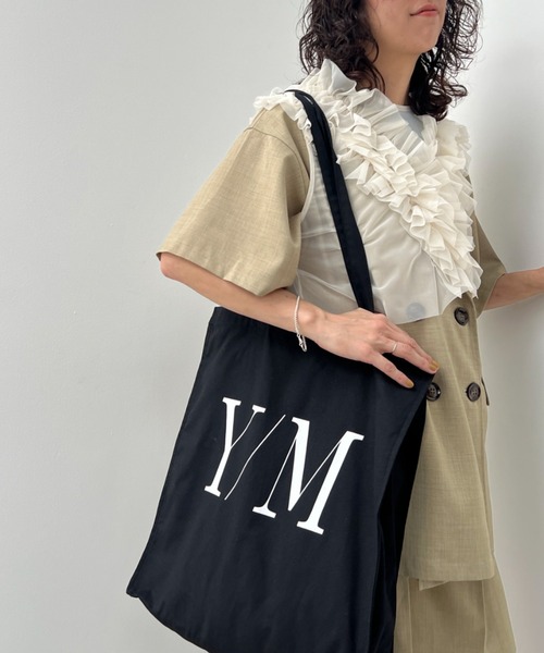 y/m（イム）の「y/mマチ付きトートBAG（トートバッグ・レディース・オフホワイト/ブラック・FREE）」の14枚目の写真