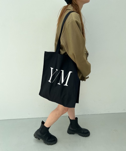 y/m（イム）の「y/mマチ付きトートBAG（トートバッグ・レディース・オフホワイト/ブラック・FREE）」の21枚目の写真