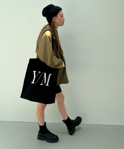 y/m（イム）の「y/mマチ付きトートBAG（トートバッグ・レディース・オフホワイト/ブラック・FREE）」の22枚目の写真