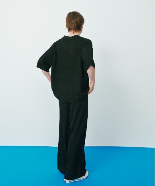 KACCO(カッコ)の「《ユニセックスアイテム》SKIPPER KNIT POLO SHIRTS / スキッパーサマーニットポロシャツ(Tシャツ/カットソー・メンズ・グリーン/グレー/ブラック・LARGE/MEDIUM/SMALL)」の7枚目の写真