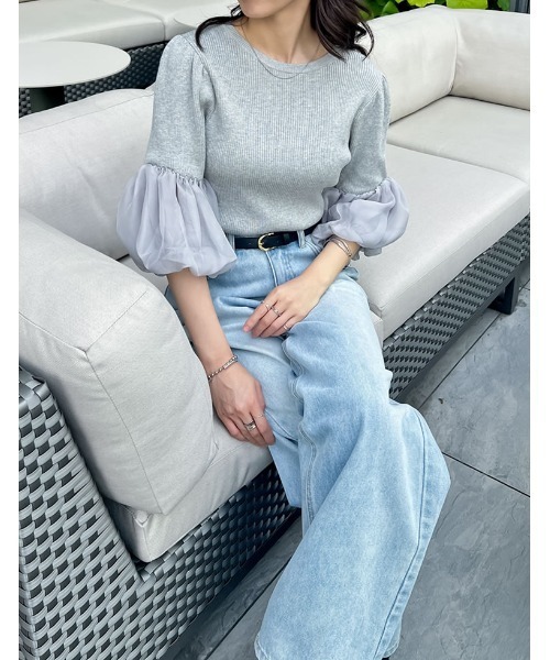 セール】[オケージョン セレモニー][涼感]異素材切り替えバルーン