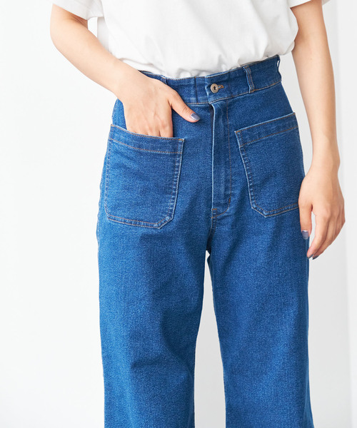 OUTDOOR PRODUCTS Usual Things(アウトドアプロダクツユージュアルシングス)の「フロントポケットデニム(デニムパンツ・レディース・ブルー・34/36/38/40)」の16枚目の写真