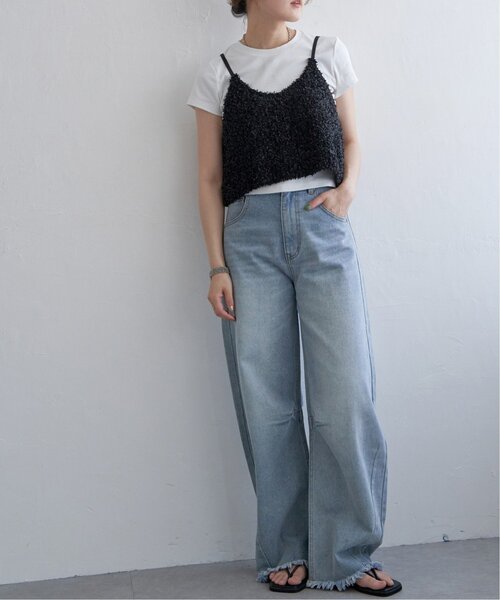 notch.（ノッチ）の「リボーンヤーンニットキャミ（ベスト・レディース・ライトグレー/ベージュ/ブラック/オフホワイト・M）」の19枚目の写真