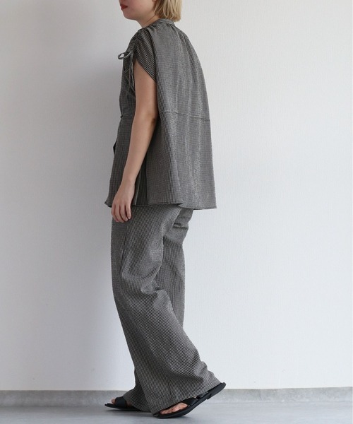 cepo（セポ）の「リサイクルポリサッカー イージートラウザー＜セットアップ可能＞（その他パンツ・レディース・ブラック/ブラック×ホワイト/オリーブ・S/M/L）」の6枚目の写真