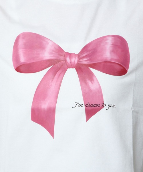 3.3 Field Trip （3.3フィールドトリップ）の「3.3 Field Trip／プリントリボンＴ（Tシャツ/カットソー・レディース・ホワイト/ネイビー・FREE）」の20枚目の写真