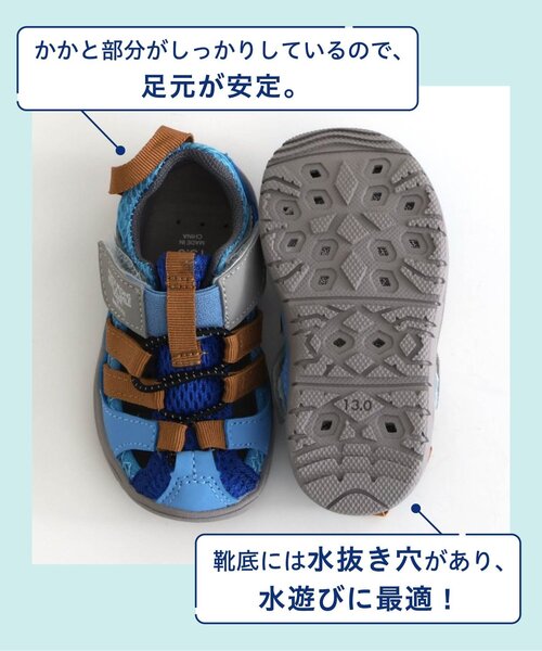 BREEZE(ブリーズ)の「水抜きサンダル(サンダル・キッズ・サックスブルー/ピンク/レインボー/ブラック・13/14/15 /16/17/18/19/20)」の7枚目の写真