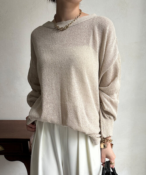 DouDou(ドゥドゥ)の「【夏も着られて洗える!】ペーパーヤーン2WAYカーディガン(カーディガン/ボレロ・レディース・ブラック/ベージュ/ライトグレー・FREE)」の18枚目の写真