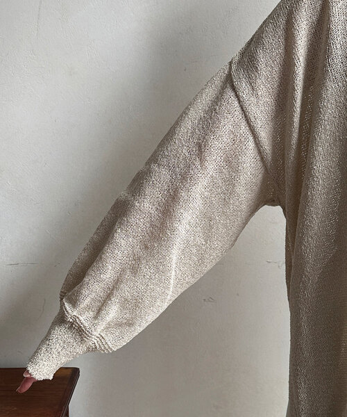 DouDou(ドゥドゥ)の「【夏も着られて洗える!】ペーパーヤーン2WAYカーディガン(カーディガン/ボレロ・レディース・ブラック/ベージュ/ライトグレー・FREE)」の10枚目の写真