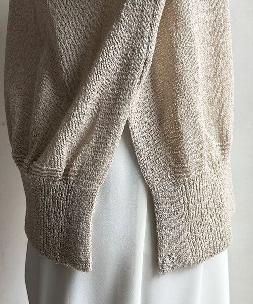 DouDou(ドゥドゥ)の「【夏も着られて洗える!】ペーパーヤーン2WAYカーディガン(カーディガン/ボレロ・レディース・ブラック/ベージュ/ライトグレー・FREE)」の8枚目の写真