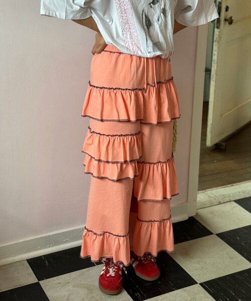 HELLO.SANFRANCISCO（ハローサンフランシスコ）の「【HELLO.SANFRANCISCO/ハローサンフランシスコ】ランダムフリルライトスカート（スカート・レディース・グレー/サックスブルー/ピンク/イエロー・ONE SIZE）」の13枚目の写真