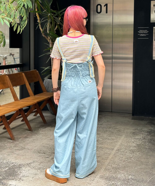 HELLO.SANFRANCISCO(ハローサンフランシスコ)の「【HELLO.SANFRANCISCO/ハローサンフランシスコ】マルチボーダーリボンTee(Tシャツ/カットソー・レディース・ホワイト/ピンク/イエロー・ONE SIZE)」の5枚目の写真