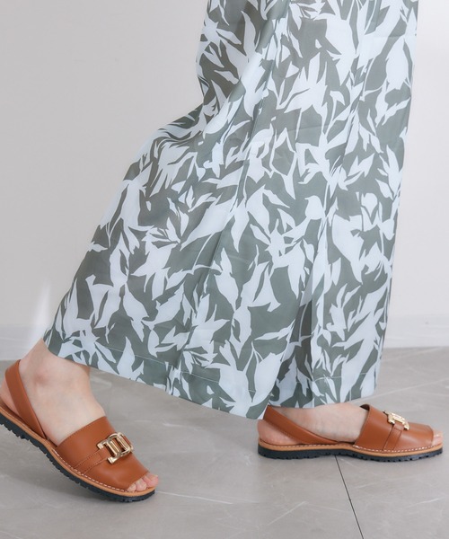 KATHARINE ROSS（キャサリンロス）の「【KATHARINE ROSS】WEB限定 リーフプリントパンツ（スラックス・レディース・カーキ/チャコールグレー・MEDIUM）」の14枚目の写真