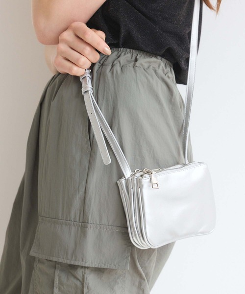 Edit Sheen（エディットシーン）の「アコーディオンミニマムショルダーバッグ（ショルダーバッグ・レディース・レッド/シルバー/アイボリー/ブラック・FREE）」の10枚目の写真