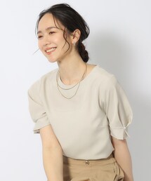 DRESKIP | ◆【セットアップ可/洗濯後しわになりにくい】甘さ香る 麻調お袖タックブラウス(シャツ/ブラウス)