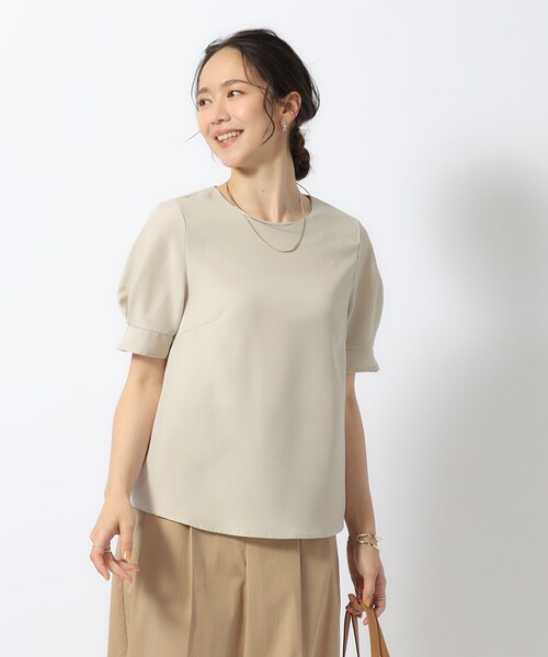 DRESKIP(ドレスキップ)の「◆【セットアップ可/洗濯後しわになりにくい】甘さ香る 麻調お袖タックブラウス(シャツ/ブラウス・レディース・ライトグレー/カーキ/サックスブルー/ネイビー・04/03/02)」の18枚目の写真