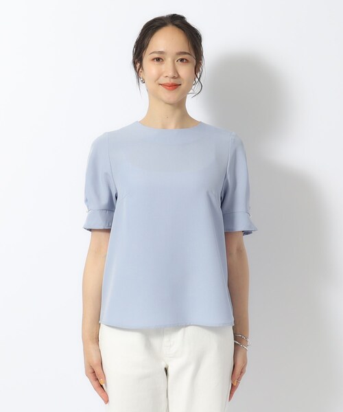 DRESKIP(ドレスキップ)の「◆【セットアップ可/洗濯後しわになりにくい】甘さ香る 麻調お袖タックブラウス(シャツ/ブラウス・レディース・ライトグレー/カーキ/サックスブルー/ネイビー・04/03/02)」の10枚目の写真