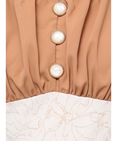 RESEXXY（リゼクシー）の「パフスリーブマーメイドワンピース（ワンピース・レディース・オレンジ/ブラック/ホワイト・SMALL/MEDIUM）」の5枚目の写真