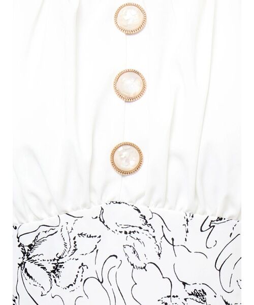 RESEXXY（リゼクシー）の「パフスリーブマーメイドワンピース（ワンピース・レディース・オレンジ/ブラック/ホワイト・SMALL/MEDIUM）」の6枚目の写真