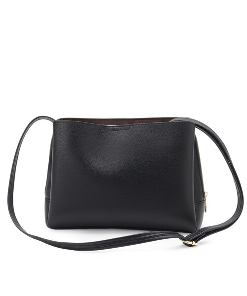 SHOO・LA・RUE(シューラルー)の「◆素材コンビ3層ショルダーバッグ(ショルダーバッグ・レディース・オフホワイト/ブラック/ブラック系3・00)」の7枚目の写真