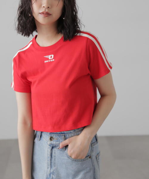 FREE'S MART(フリーズマート)の「コンパクトラインTシャツ(Tシャツ/カットソー・レディース・ホワイト/レッド/ブラック・FREE)」の3枚目の写真