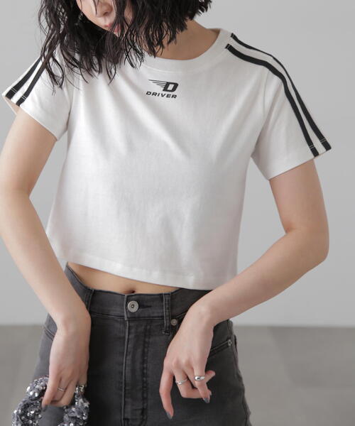 FREE'S MART(フリーズマート)の「コンパクトラインTシャツ(Tシャツ/カットソー・レディース・ホワイト/レッド/ブラック・FREE)」の1枚目の写真
