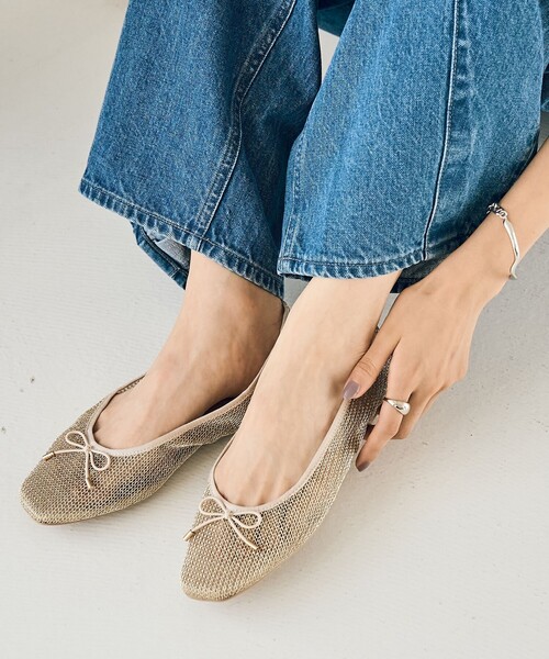 coen（コーエン）の「やみつきバレエシューズ（WEB限定サイズ）（バレエシューズ・レディース・ゴールド/その他1/その他2/シルバー/ブラック/その他3/その他4・22.5cm/23cm/23.5cm/24cm/24.5cm/25cm）」の5枚目の写真