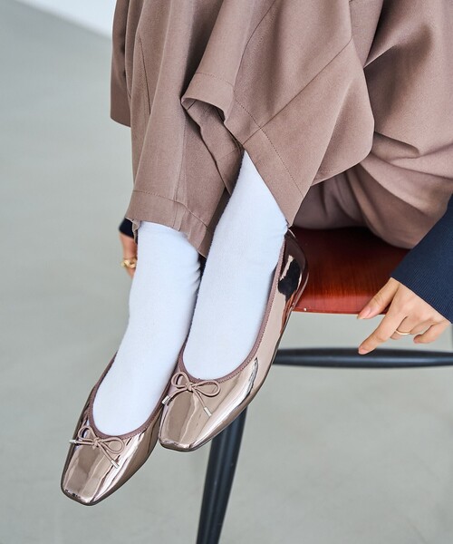 coen（コーエン）の「やみつきバレエシューズ（WEB限定サイズ）（バレエシューズ・レディース・ゴールド/その他1/その他2/シルバー/ブラック/その他3/その他4・22.5cm/23cm/23.5cm/24cm/24.5cm/25cm）」の6枚目の写真