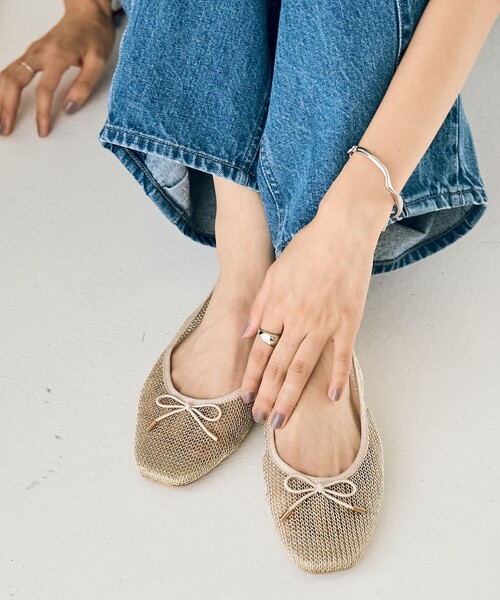 coen（コーエン）の「やみつきバレエシューズ（WEB限定サイズ）（バレエシューズ・レディース・ゴールド/その他1/その他2/シルバー/ブラック/その他3/その他4・22.5cm/23cm/23.5cm/24cm/24.5cm/25cm）」の17枚目の写真