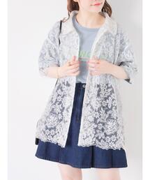 ehka sopo | レースオーバーサイズシャツ(シャツ/ブラウス)