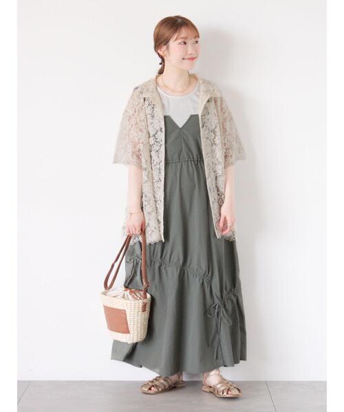 ehka sopo(エヘカソポ)の「レースオーバーサイズシャツ(シャツ/ブラウス・レディース・オフホワイト/ブラック/キナリ・F)」の8枚目の写真