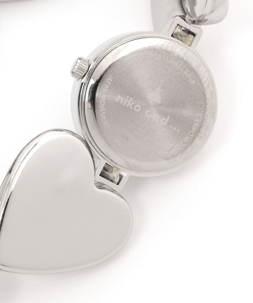 niko and...（ニコアンド）の「ハートゴムブレスレットウォッチ（アナログ腕時計・レディース・グレー/ブラウン/イエロー・0）」の9枚目の写真
