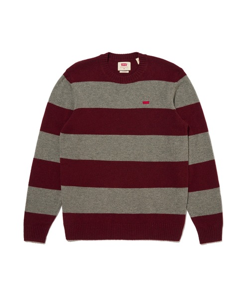 ○★新品未使用　MARK&LONA　クルーネックセーター　44　レッド クレヨンニット】タートルネックニット(Mサイズ レッド
