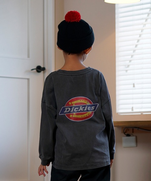 Dickies(ディッキーズ)の「【ムラサキスポーツ限定】Dickies/ディッキーズ キッズ 長袖Tシャツ ロンT バックプリント MS DK L/S Tシャツ 80753600(Tシャツ/カットソー・キッズ・ホワイト/グレー/ブラック・130cm/140cm/150cm/160cm)」の3枚目の写真
