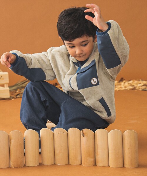 B:MING by BEAMS（ビーミングバイビームス）の「ボアフリース ブルゾン（90～150cm）（ブルゾン・キッズ・レッド系その他2/グリーン/ベージュ・130/120/110/100/90/150/140）」の5枚目の写真